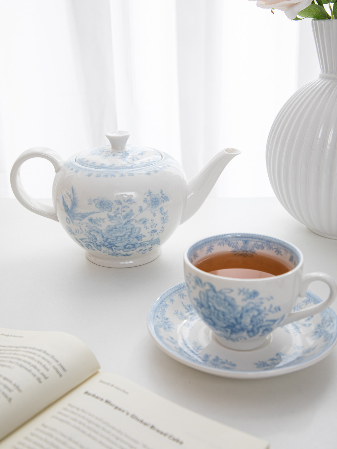 Coffee Tea English - Set cangkir dan tatakan teh sore