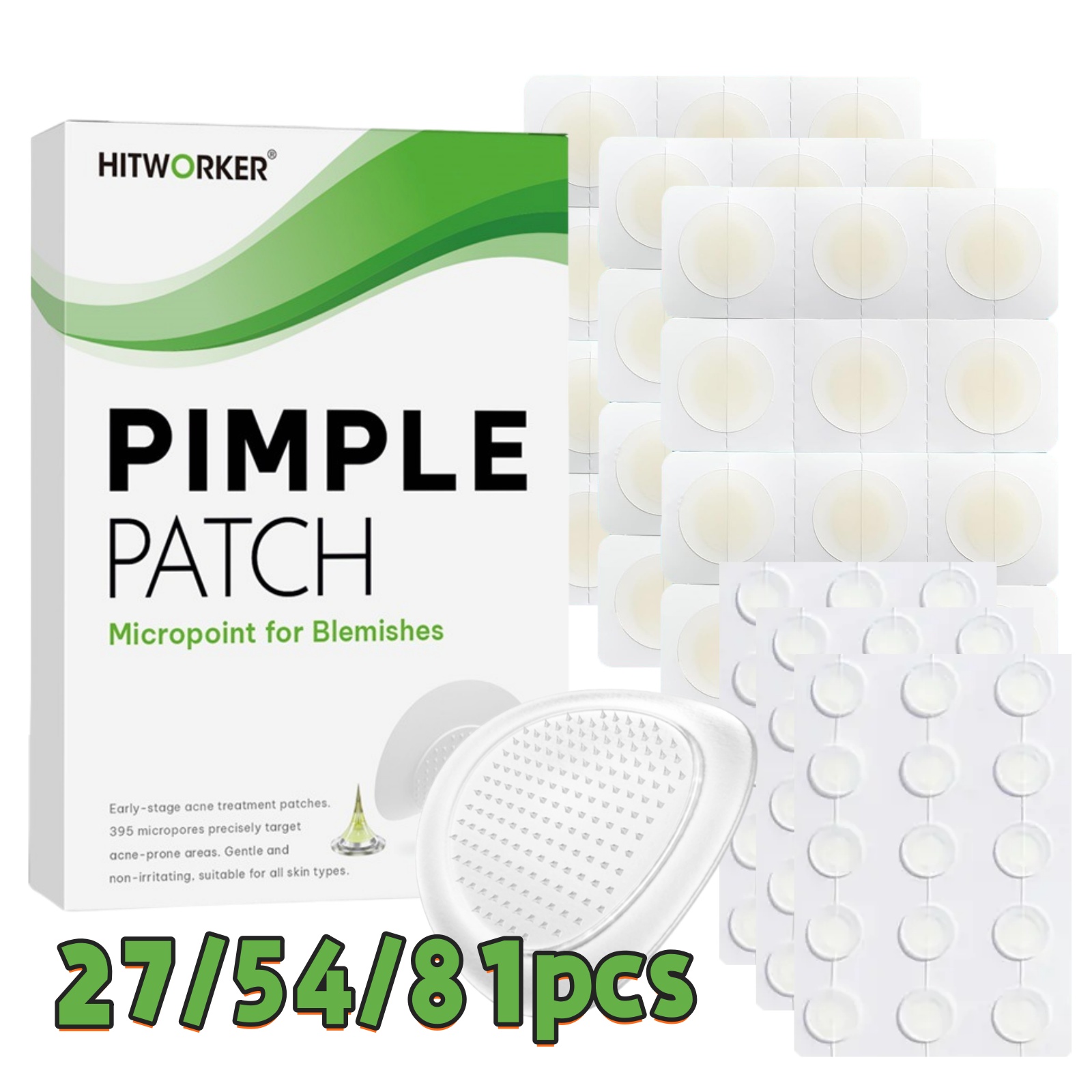 Tea & Coffee Kent - 27/54/81-Piece HITWORKER Acne Patches - Diisi