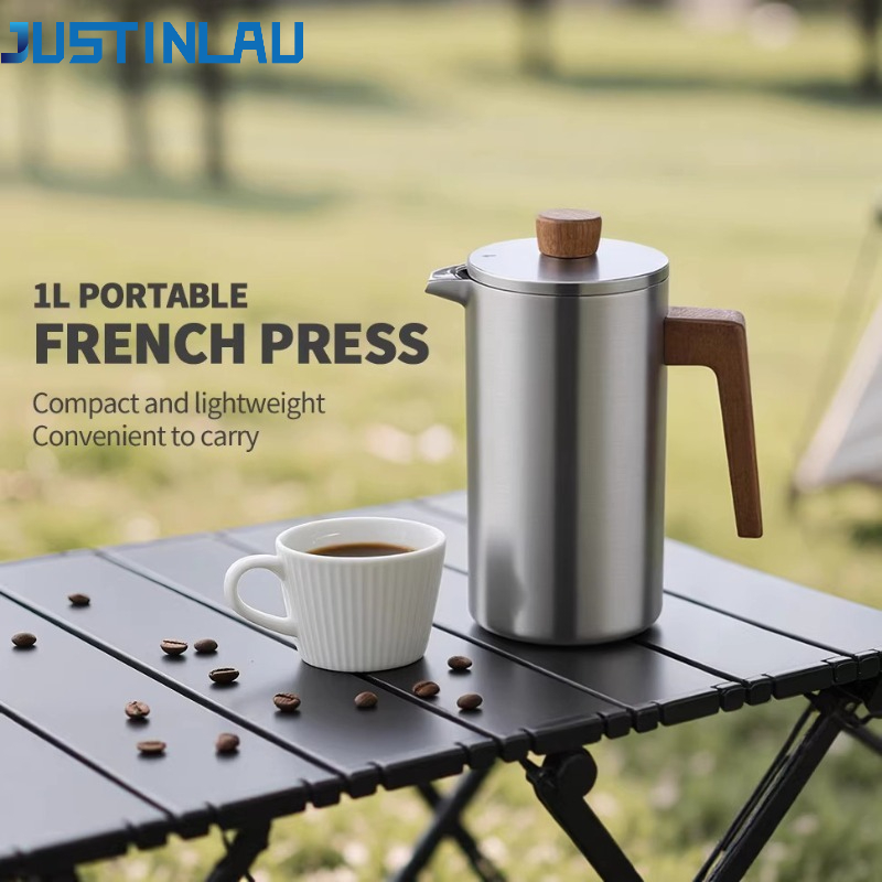 Coffee Tea Pots - JUSTINLAU 1000ml Panci French Press Stainless