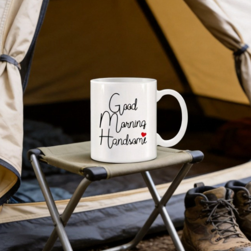 Coffee Tea Good Morning - Mug Keramik Unik Good Morning Handsome