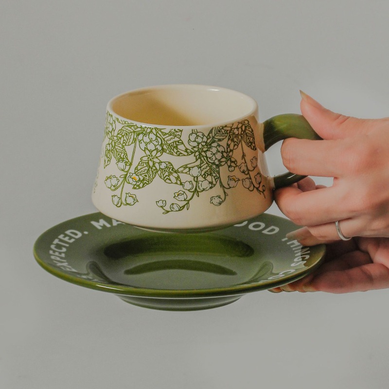 Piring Cangkir Kopi Keramik Bu - Valley Tea And Coffee ulasan dan harga