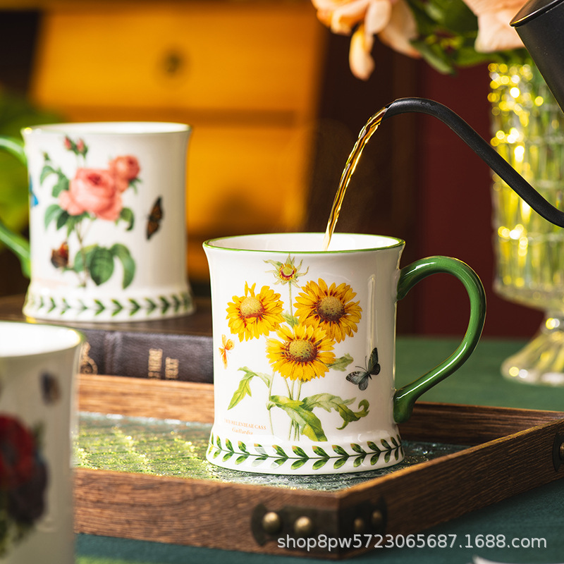 Cangkir Kopi Keramik Gaya Past - Coffee Tea English ulasan dan harga