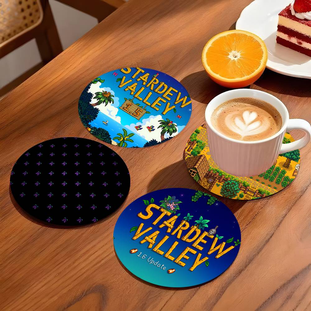 S-Stardew Valley Coasters Kayu - Valley Tea And Coffee ulasan dan harga