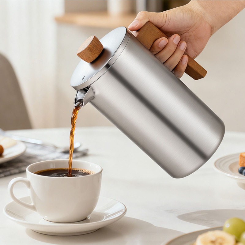 JUSTINLAU 1000ml Panci French  - Coffee Tea Pots ulasan dan harga